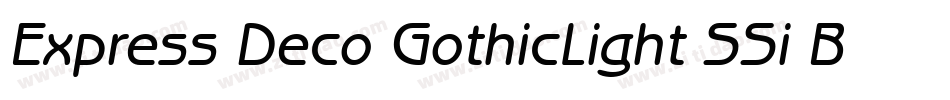 Express Deco GothicLight SSi Book字体转换